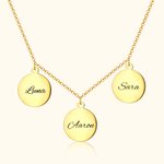 Triple Discs Name Necklace | Callie