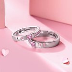 Personalized Name & Birthstone Couple Rings