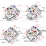 Customized Names & Birthstones Family Tree Heart Ring