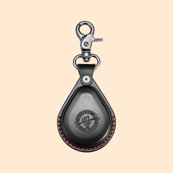 Motorcycle Fob Leather Engraved Keychain Gift