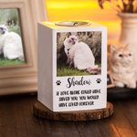 Personalized Dog Cat Photo Candle Tealight Holder with Name and Text Memorial Gift for Pet Lovers