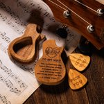 Personalized Wooden Photo Guitar Picks with Wooden Case