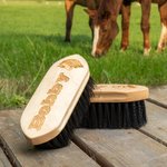 Brosse Crin de Cheval Personnalisée avec Nom et Motif Gravés du Cheval Cadeau pour Propriétaire de Cheval