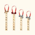 Décorations de Noël en bois personnalisées Décorations d'arbres Lettre Scrabble