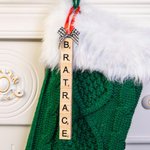 Décorations de Noël en bois personnalisées Décorations d'arbres Lettre Scrabble