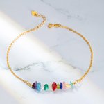 Personalized Family Natural Birthstone Handcrafted  Bracelet