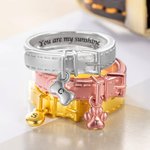 Personalisierte Haustier Halsband Ring Schmuck mit eingraviertem Text und Initialen Geburtstag Geschenk für Tierliebhaber