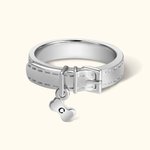 Personalisierte Haustier Halsband Ring Schmuck mit eingraviertem Text und Initialen Geburtstag Geschenk für Tierliebhaber