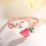 Flower Stackable Adjustable Ring Gift for Women