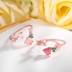 Flower Stackable Adjustable Ring Gift for Women