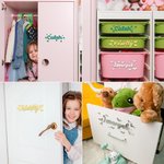 Acryl deurnaambord met sterren of harten Decor voor babykamer