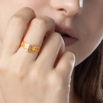 Anello personalizzato con nome gotico antico inglese Gioielli punk Regalo di Halloween di stagione spettrale per donne e uomini