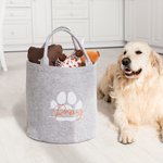 Personalized Felt Pet Paw Storage Baskets