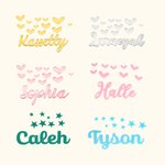 Acryl deurnaambord met sterren of harten Decor voor babykamer