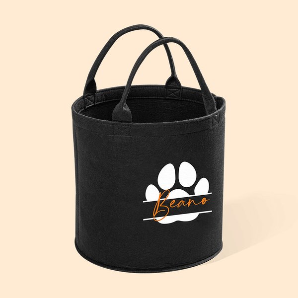 Personalisierte Filz Haustier Pfote Lagerung Körbe
