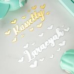 Acryl deurnaambord met sterren of harten Decor voor babykamer