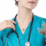 Estetoscopio Corazón Personalizado Te Quiero en 100 Idiomas Collar Foto Proyección Plata de Ley 925