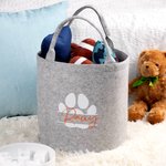 Personalized Felt Pet Paw Storage Baskets