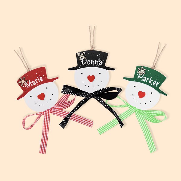 Muñecos de nieve hechos a mano decoración navideña regalos