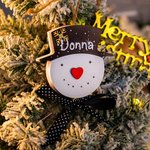 Personalizzato fatto a mano appeso pupazzi di neve decorazione regali di Natale