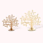 Porte-Bijoux En Bois Forme Arbre Rangement de Bijoux Personnalisée avec Nom Cadeau d'Anniversaire Saint-Valentin Noël Pour Femme
