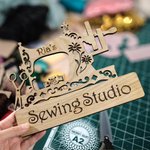 Personalized Wooden Sewing Room Studio Sign Home Decor