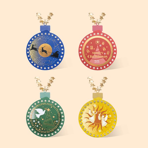 Personalisierte Weihnachtskugel mit Glühbirnen Ornamente