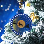 Personalized Christmas Ball with Light Bulbs Ornaments