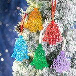 Ornamento da appendere all'albero di Natale con nome di famiglia personalizzato