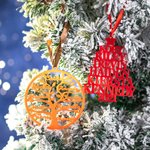 Ornamento da appendere all'albero di Natale con nome di famiglia personalizzato