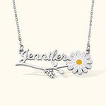 Personalized Daisy Name Necklace