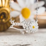 Personalized Daisy Name Necklace