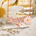 Personalized Daisy Name Necklace