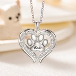 Personalisierte Pfotenabdruck Engelsflügel Halskette