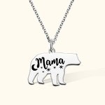 Collar personalizado con nombre de mamá y bebé oso