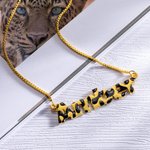 Custom Name Leopard Print Necklace