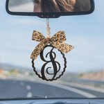 Perlé Personnalisé Monogramme Auto Miroir Cadeau de charme