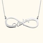 Personalized Sterling Silver 1 - 8 Names Infinity Love Necklace Mother's Day Gift for Women