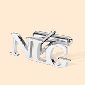 Gemelos personalizados con iniciales y nombre juego de 2 regalo de cumpleaños o Día del Padre para hombres