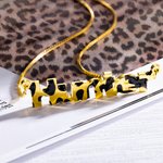 Custom Name Leopard Print Necklace