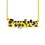 Custom Name Leopard Print Necklace