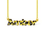 Custom Name Leopard Print Necklace