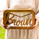 Boîte à cartes de mariage en bois personnalisée et gravée avec nom et date Cadeau de mariage pour les jeunes mariés