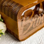 Boîte à cartes de mariage en bois personnalisée et gravée avec nom et date Cadeau de mariage pour les jeunes mariés