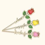 Wooden Name Rose Decoration for Women