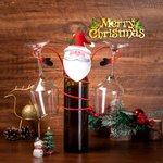 Porte-bouteille de vin personnalisé Père Noël ou bonhomme de neige ornement de Noël