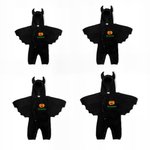 Tuta con cappuccio ricamata su misura per bambini di Halloween a colori con zucca