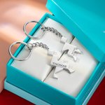 Personalisiertes Namen-Schlüsselanhänger-Set mit Geometrischen Elementen