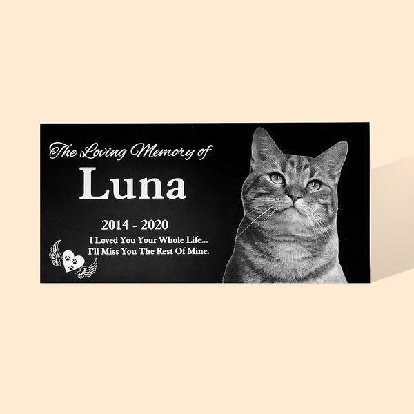 Personalized Pet's Portrait Memorial Headstones Pet Loss Stone Memorial Sympathy Gift for Pet Lover Owner