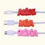 Personalised 3D Print USB Cable with Name for iPhone Micro USB Type C Christmas Gift Birthday Gift